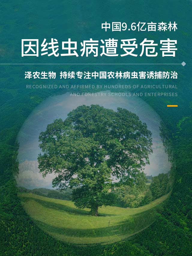 泽农生物持续专注中国农林病虫害诱捕防治